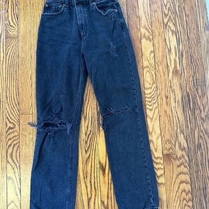 Abercrombie & Fitch Black Ultra High-Rise '90s Straight Jeans